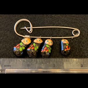 Nesting Doll Coat Pin